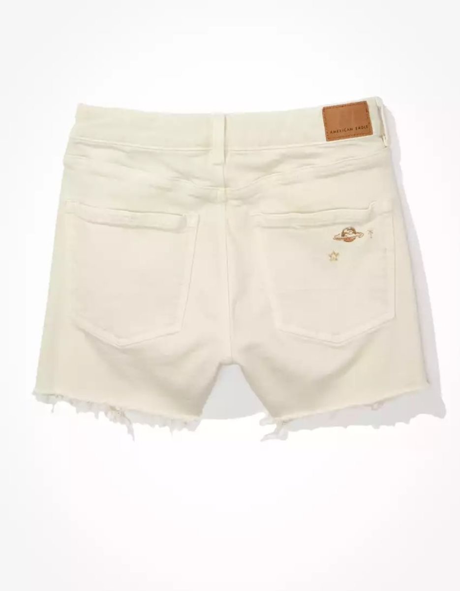 Shorts American Eagle AE Stretch Twill Highest Taille '90s Boyfriend Blanche Femme | QHD-09561106